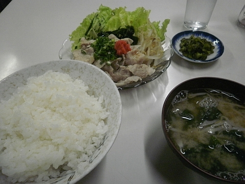 豚肉冷しゃぶ定食