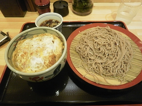 山吹のかつ丼セットもりそば