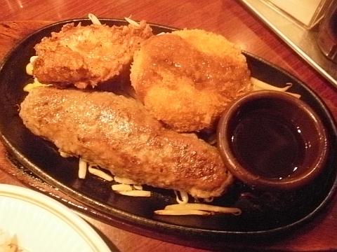 ほくほく男爵コロッケ、特製から揚げ＆手ごねハンバーグステーキ