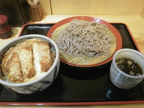 山吹のかつ丼セットもりそば