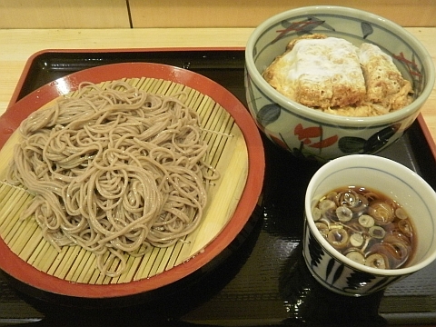 山吹のかつ丼セットもりそば