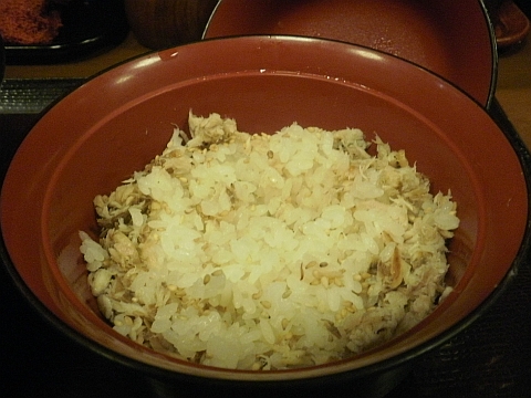 嵯峨谷のあじ御飯