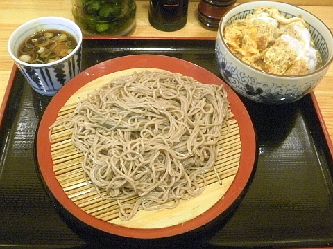 山吹のかつ丼セットもりそば
