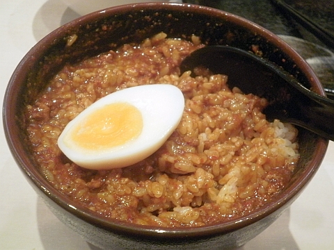 蒙古タンメン中本の濃厚カレーつけ麺超辛のカレーライス