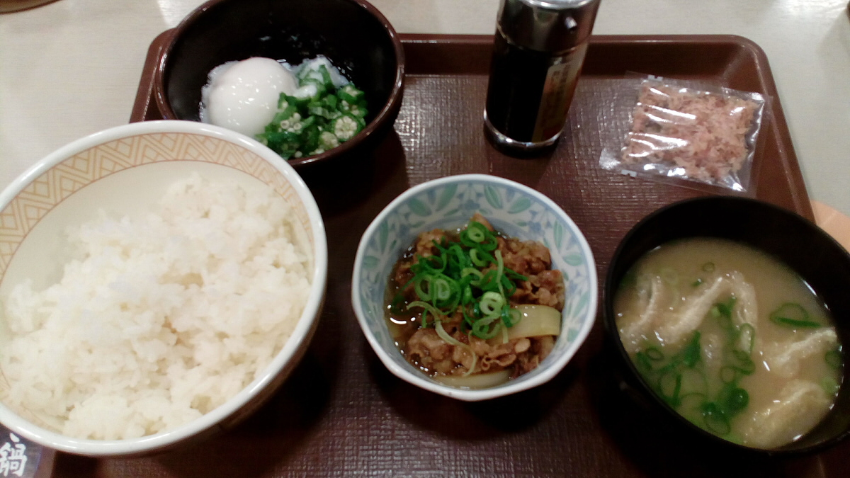 すき家のまぜのっけごはん朝食