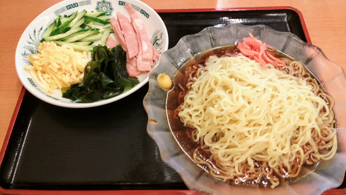 日高屋 冷やし中華(黒酢しょうゆ冷し麺)