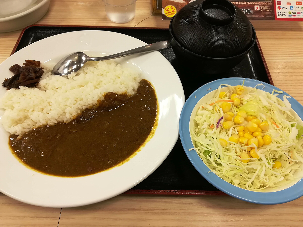 松屋の創業ビーフカレー生野菜セット